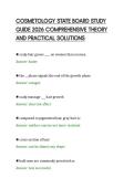 COSMETOLOGY STATE BOARD STUDY&NewLine;GUIDE 2026 COMPREHENSIVE THEORY&NewLine;AND PRACTICAL SOLUTIONS&NewLine;