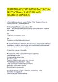 CERTIFIED LACTATION CONSULTANT ACTUAL&NewLine;TEST PAPER 2026 QUESTIONS WITH&NewLine;SOLUTIONS GRADED A&plus;&NewLine;