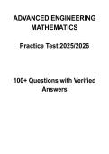 Advanced Engineering Mathematics Practice Test 2026 100&plus; Questions with Verified Answers