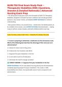 NURS 753 Final Exam Study Pack &ndash; Therapeutic Modalities 2026 &vert; 200 Questions&comma; Answers & Detailed Rationales &vert; Advanced Nursing Exam Prep