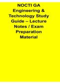 NOCTI GA Engineering and Technology Study Guide Lecture Notes Exam Preparation Material 2025&sol; 2026 Complete Certification Review