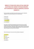 BARKLEY 3P EXAM 2023-2024 ACTUAL EXAM 200 QUESTIONS AND CORRECT DETAILED ANSWERS WITH RATIONALES&NewLine;