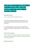 WGU D096 FUNDAMENTALS OF DIVERSE&NewLine;LEARNERS EXAM SCRIPT UPDATED&NewLine;ACTUAL QUESTIONS AND CORRECT&NewLine;ANSWERS VERIFIED