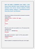 NUR 185 EXAM 2 HONDROS Exam &lpar;2026&rpar; &vert;&vert; Most &NewLine;Recent Exam 2026-2027 Actual Complete Real Exam &NewLine;Questions And Correct Answers &lpar;Expertly Verified &NewLine;Answers&rpar; Already  Graded A&plus; &vert; Guaranteed Success&excl;&excl;                     &NewLine;Brand New Exam&excl;&excl; Just Released&period;
