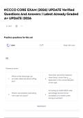NCCCO CORE EXAM &lpar;2026&rpar; UPDATE Verified Questions And Answers &vert; Latest Already Graded A&plus; UPDATE &vert;2026