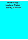 Marketing Lecture Notes Study Material 2025&sol; 2026 Complete Marketing Fundamentals Exam Guide