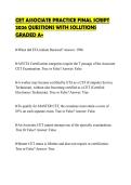 CET ASSOCIATE PRACTICE FINAL SCRIPT&NewLine;2026 QUESTIONS WITH SOLUTIONS&NewLine;GRADED A&plus;