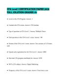 CFA Level I CERTIFICATION PAPER 2026&NewLine;FULL SOLUTION GRADED A&plus;