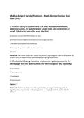 Medical-Surgical Nursing Practicum - Week 2 Comprehensive Quiz&NewLine;2026 &vert;WCU