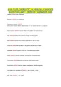 AQA GCSE CHEMISTRY - CHEMICAL CHANGES QUESTIONS WITH CORRECT ANSWERS 2026