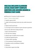 WGU D152 INCLUSIVE CLASSROOM&NewLine;ACTUAL EXAM SCRIPT COMPLETE&NewLine;QUESTIONS AND ANSWERS GRADED A&plus;&NewLine;PREMIUM STUDY GUIDE&NewLine;