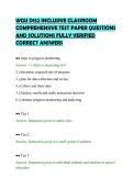 WGU D152 INCLUSIVE CLASSROOM&NewLine;COMPREHENSIVE TEST PAPER QUESTIONS&NewLine;AND SOLUTIONS FULLY VERIFIED&NewLine;CORRECT ANSWERS&NewLine;