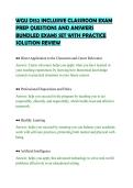 WGU D152 INCLUSIVE CLASSROOM EXAM&NewLine;PREP QUESTIONS AND ANSWERS&NewLine;BUNDLED EXAMS SET WITH PRACTICE&NewLine;SOLUTION REVIEW