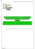 WGU D430 FUNDAMENTALS OF INFORMATION SECURITY EXAM OBJECTIVE ASSESSMENT NEWEST&NewLine;2026 TEST BANK ACTUAL EXAM 300 QUESTIONS WITH 100&percnt; CORRECT AND VERIFIED ANSWERS  &NewLine;