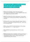 CFT MONITOR CERTIFICATION FINAL&NewLine;STUDY GUIDE 2026 COMPLETE&NewLine;QUESTIONS AND ANSWERS&period;