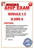 AHIP Medicare Certification &ndash; Modules 1&ndash;5 Exam Q&A &lpar;2026 Updated&rpar; &ndash; America&rsquo;s Health Insurance Plans &lpar;AHIP&rpar; &ndash; Complete Study Guide with Detailed Rationales&NewLine;&NewLine;