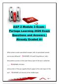 A&P 2 Module 3 Exam &ndash; Portage Learning 2026 Exam Questions and Answers &vert; Already Graded A&plus;