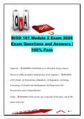 BIOD 101 Module 2 Exam 2026 Exam Questions and Answers &vert; 100&percnt; Pass