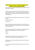 REL A 275 Final Exam Study Questions and Verified Correct Answers 2026