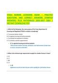 TEXAS BARBER LICENSING EXAM &ndash; PRACTICE QUESTIONS AND CORRECT ANSWERS &lpar;VERIFIED ANSWERS&rpar; PLUS RATIONALES 2026-2027 Q&A &vert; INSTANT DOWNLOAD PDF