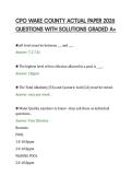 CPO WAKE COUNTY ACTUAL PAPER 2026&NewLine;QUESTIONS WITH SOLUTIONS GRADED A&plus;
