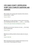 CPO WAKE COUNTY CERTIFICATION&NewLine;SCRIPT 2026 COMPLETE QUESTIONS AND&NewLine;ANSWERS&NewLine;