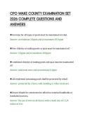 CPO WAKE COUNTY EXAMINATION SET&NewLine;2026 COMPLETE QUESTIONS AND&NewLine;ANSWERS&NewLine;
