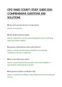 CPO WAKE COUNTY STUDY GUIDE 2026&NewLine;COMPREHENSIVE QUESTIONS AND&NewLine;SOLUTIONS&NewLine;