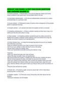 URINARY AND BOWEL LATEST 2026 EXAM QUESTIONS AND ANSWERS GRADED