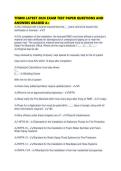 TFM08 LATEST 2026 EXAM TEST PAPER QUESTIONS AND ANSWERS GRADED