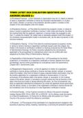 TFM08 LATEST 2026 EVALUATION QUESTIONS AND ANSWERS GRADED 