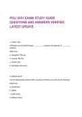 &NewLine;POLI 2051 EXAM&sol; STUDY GUIDE QUESTIONS AND ANSWERS VERIFIED LATEST UPDATE&NewLine;