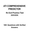 ATI Comprehensive Predictor RN Exit Exam Review Pack 100&plus; Questions with Verified Answers 2026