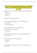 Biology Praxis Exam &ndash; Study Guide with Questions and Verified Solutions