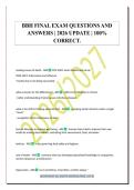 BBH FINAL EXAM QUESTIONS AND&NewLine;ANSWERS &vert; 2026 UPDATE &vert; 100&percnt;&NewLine;CORRECT&period;