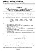 Solution Manual for Managerial Economics & Business Strategy 10th Edition &vert; Michael Baye & Jeff Prince &vert; Chapter-by-Chapter Answers&vert; Complete Guide A&plus;