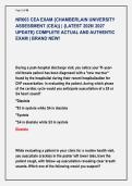 NR603 CEA EXAM &lbrace;CHAMBERLAIN UNIVERSITY &NewLine;ASSESSMENT &lpar;CEA&rpar;&rcub; &vert; &lbrace;LATEST 2026&sol; 2027 &NewLine;UPDATE&rcub; COMPLETE ACTUAL AND AUTHENTIC &NewLine;EXAM &vert; BRAND NEW&excl; 