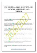 ETC 3301 FINAL EXAM QUESTIONS AND&NewLine;ANSWERS &vert; 2026 UPDATE &vert; 100&percnt;&NewLine;CORRECT