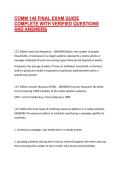 COMM 148 FINAL EXAM GUIDE COMPLETE WITH VERIFIED QUESTIONS AND ANSWERS