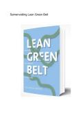 Samenvatting Lean Green Belt &vert; Saxion &vert; 2025&sol;2026