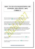 EDUC 331 CH 5 EXAM QUESTIONS AND&NewLine;ANSWERS &vert; 2026 UPDATE &vert; 100&percnt;&NewLine;CORRECT&period;