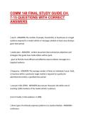 COMM 148 FINAL STUDY GUIDE CH&period; 7-15 QUESTIONS WITH CORRECT ANSWERS