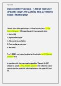 EMD COURSE V14 EXAM &vert; &lbrace;LATEST 2026&sol; 2027 &NewLine;UPDATE&rcub; COMPLETE ACTUAL AND AUTHENTIC &NewLine;EXAM &vert; BRAND NEW&excl; 
