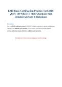 EMT Exam Prep 2026-2027&colon; 100 Questions & Answers&NewLine;