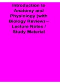 Introduction to Anatomy and Physiology with Biology Review Lecture Notes Study Material 2025&sol; 2026 Complete Medical Exam Guide