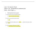 GEOG 1113L LAB 2 ASSIGNMENT &colon; THE DYNAMIC PLANET &vert; 2026 UPDATE &vert; QUESTIONS AND ANSWERS &vert; 100&percnt; CORRECT&period;