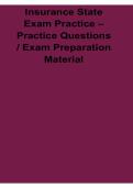 Insurance State Exam Practice Questions Exam Preparation Material 2025&sol; 2026 Complete Insurance Licensing Review Guide