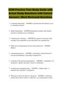 CCHI Practice Test Study Guide with &NewLine;Actual Study Questions with Correct &NewLine;Answers &vert; Most Reviewed Questions 