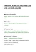 CPPB FINAL PAPER 2026 FULL QUESTIONS&NewLine;AND CORRECT ANSWERS