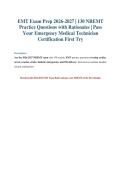 NREMT Practice Test 2026&colon; 130 Questions & Answers&NewLine;